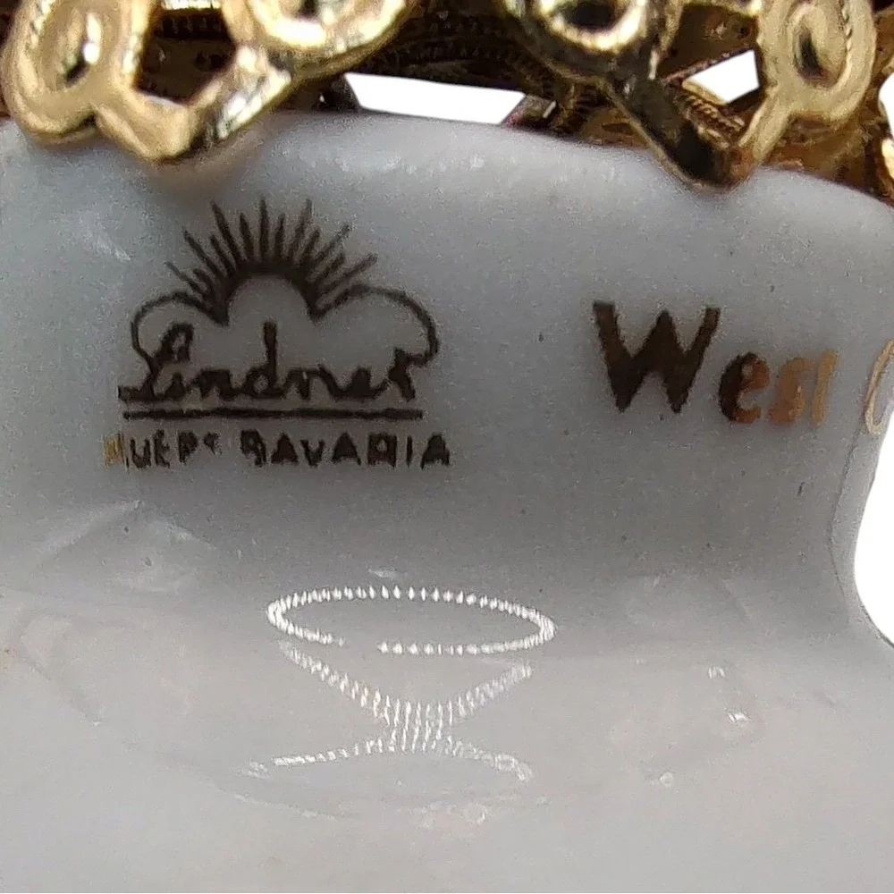 Vintage Lindner Nativity Ornaments Hand Painted Porcelain Bavaria Set of Two‎ - Picture 15 of 15